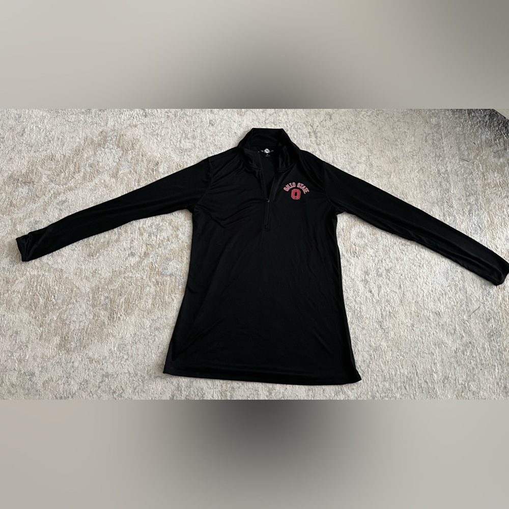 Ohio State Long Sleeve Quarter Zip Lightweight Shirt size L